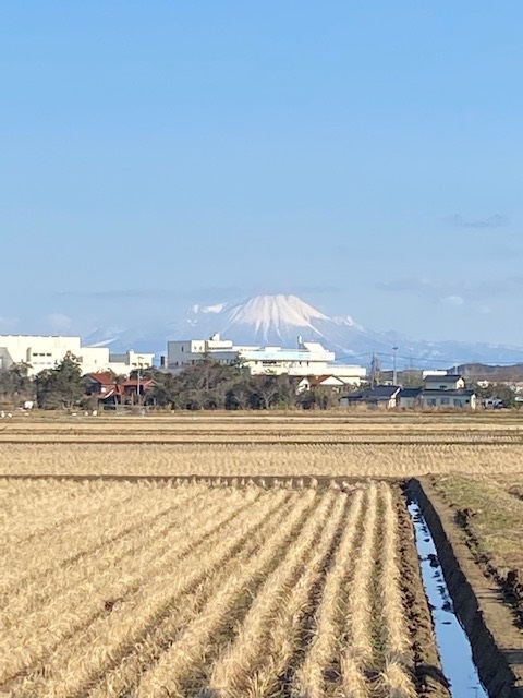 雪化粧の大山